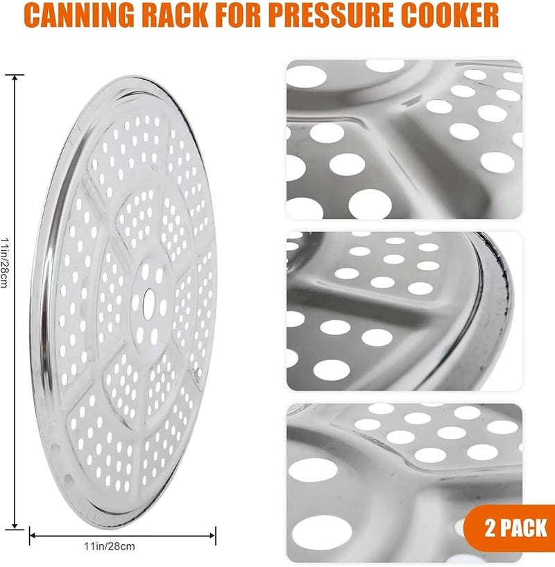 2 قطعة رف تعليب من الفولاذ المقاوم للصدأ لطباخات الضغط بريستو أول أمريكان تي-فال - Image 3